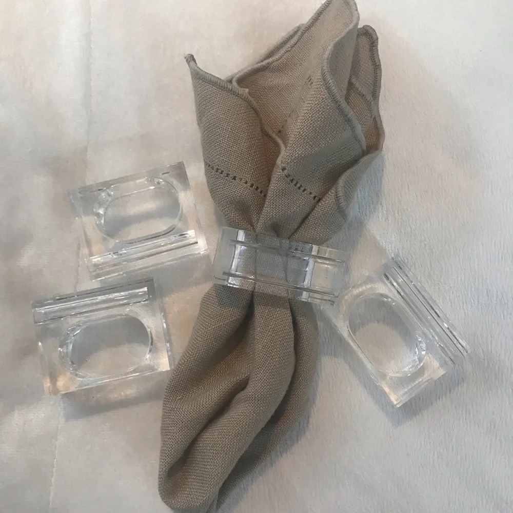 Four Square Clear Acrylic Napkin Holders